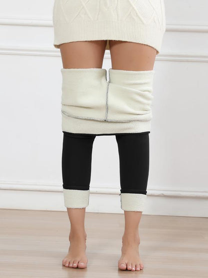 CHRLEISURE 3PCS Winter Warm Fleece Lined Leggings High Waist Women Workout Wear for Yoga Riding Casual Wear in Red Black & Gray